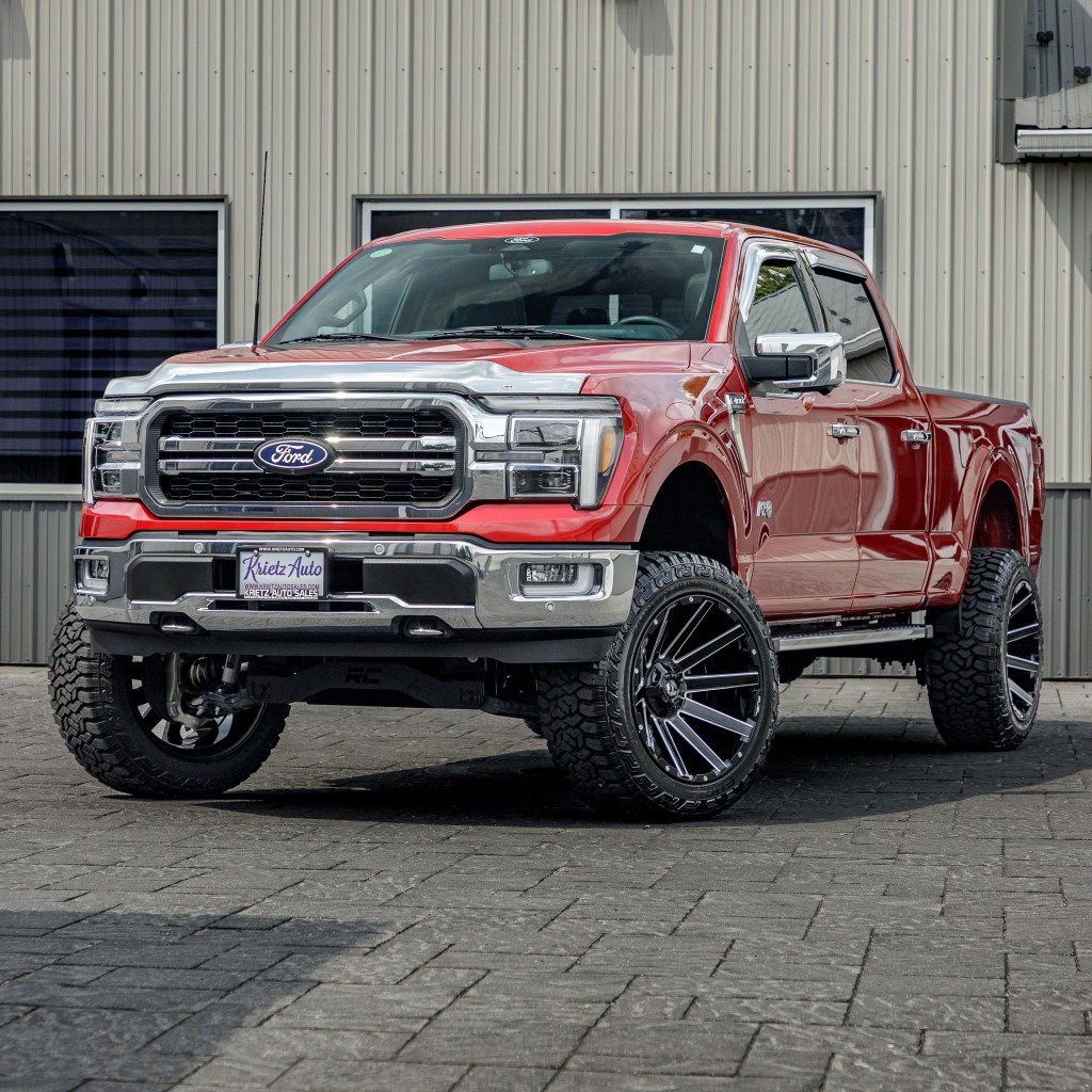 2024 Ford F-150 Lariat with a 6" Rough Country lift kit, 22x12 Fuel Contra wheels, and 35" Fury Country Hunter R/T tires. 