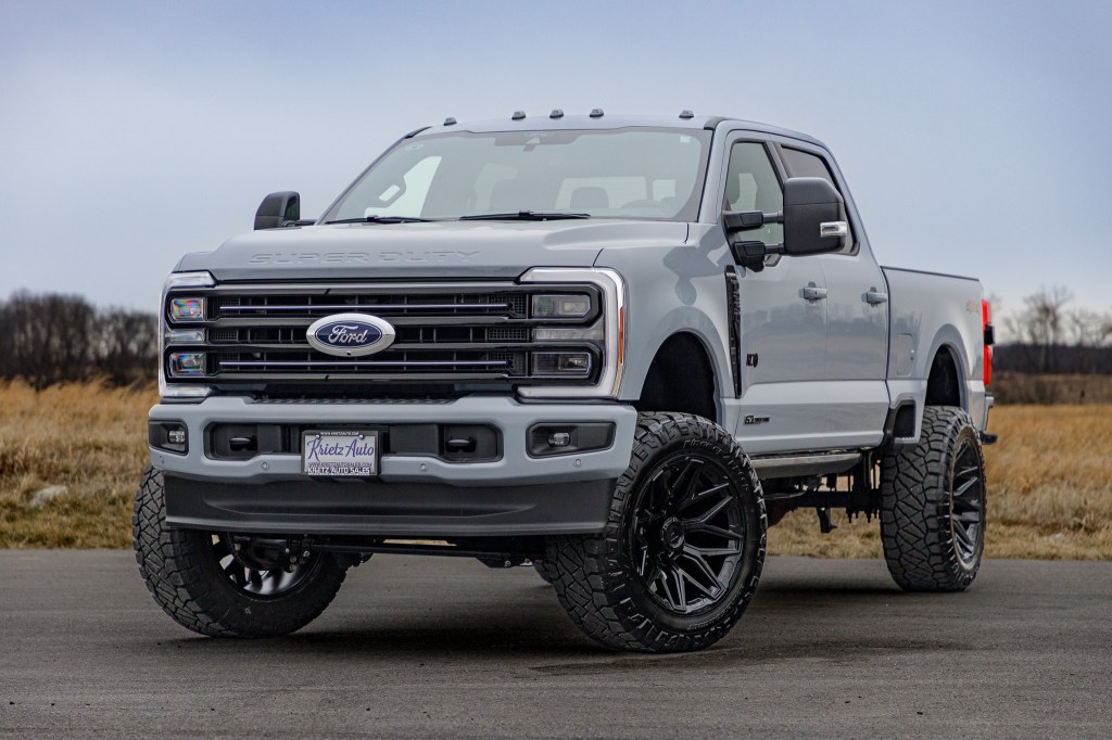 2025 Ford F-250 with a 6" ReadyLift lift kit, 22x12 Fuel Flux wheels, and 37" Nitto Ridge Grappler tires. 