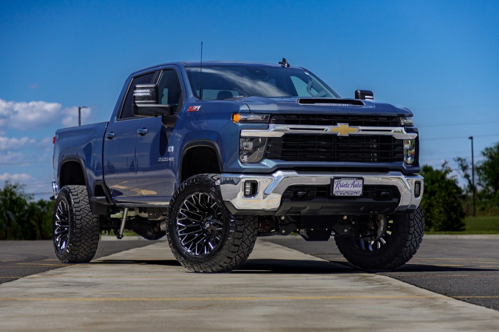 2026 Chevrolet Silverado 2500 with a 5" BDS lift kit, 22x12 Fuel Strike wheels, and 37" Nitto Ridge Grappler tires.