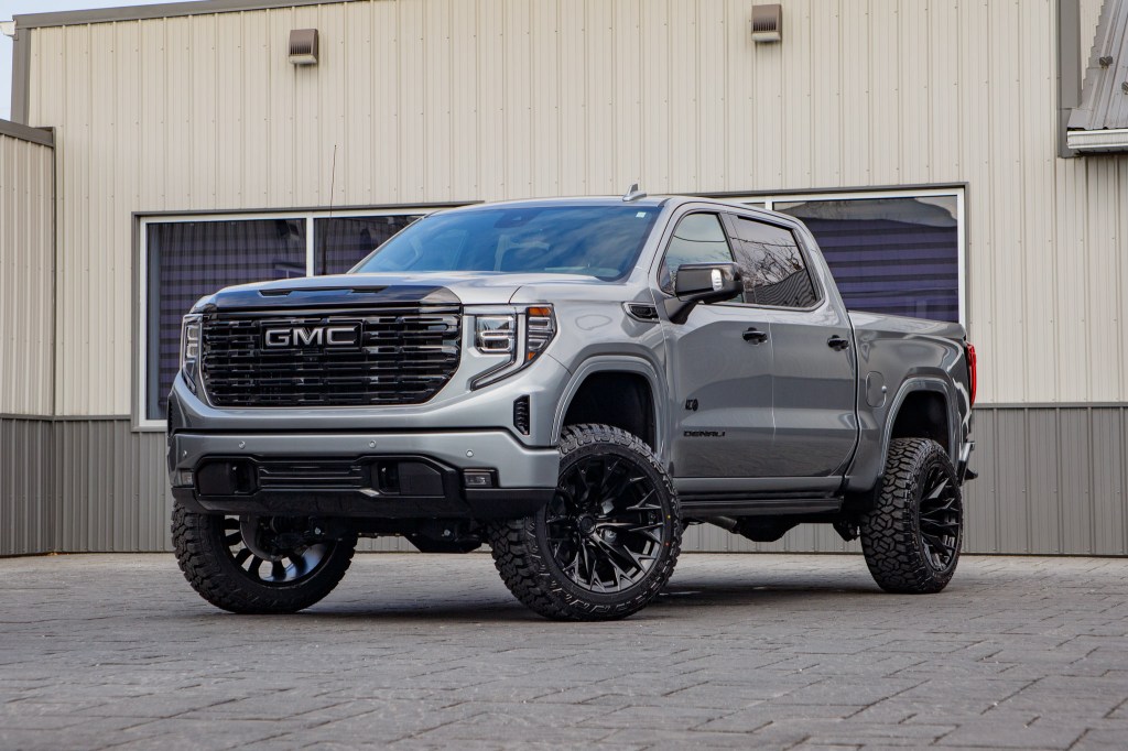 2026 GMC Sierra 1500 Denali with a 6" BDS lift kit, 22x12 Fuel Flame wheels, and 35" Fury Country Hunter R/T tires. 