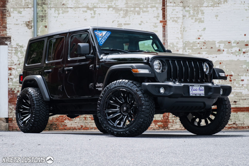 Lifted 2020 Jeep Wrangler with 22×12 Fuel Blitz Wheels and  inch Rough  Country Suspension Lift Kit | Krietz Auto