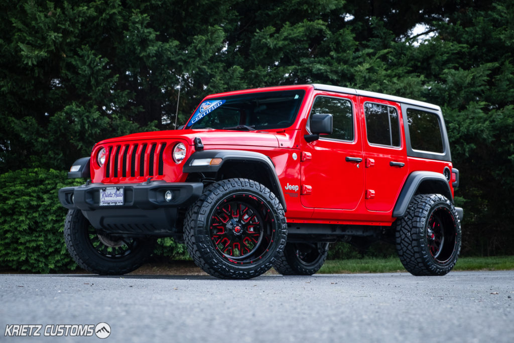 Lifted 2020 Jeep Wrangler with 22×12 Fuel Stroke Wheels and  inch Rough  Country Suspension Lift Kit | Krietz Auto