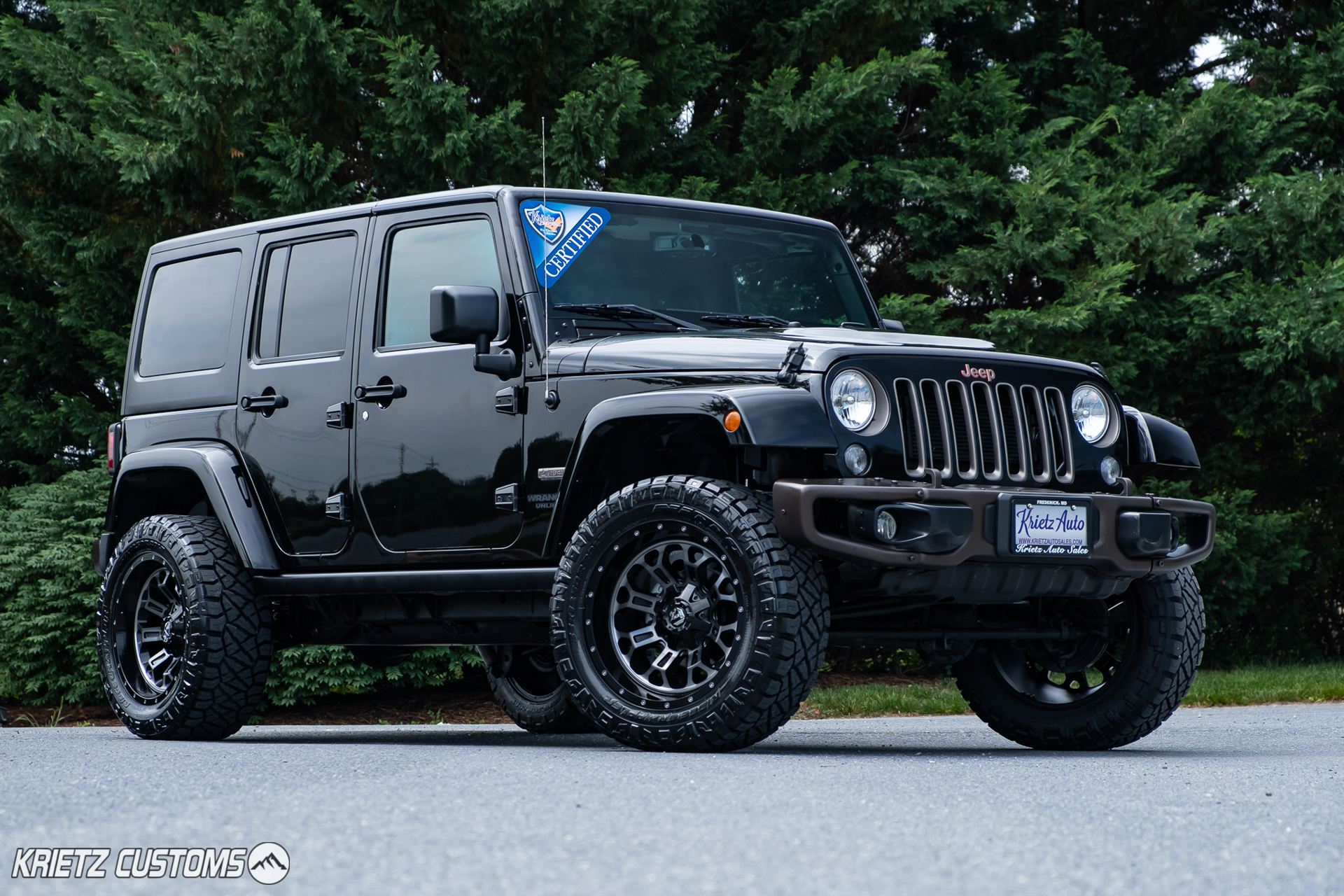 Lifted 2016 Jeep Wrangler with 20×10 Fuel Crush Wheels and  Inch Rough  Country Suspension Lift Kit | Krietz Auto