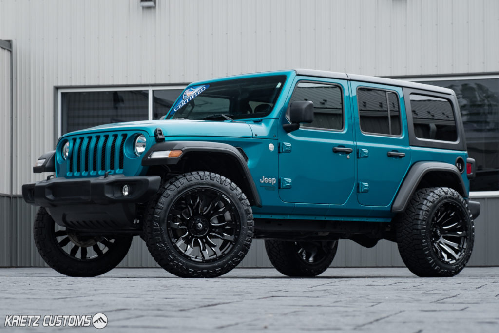 Lifted 2020 Jeep Wrangler with 22×12 Fuel Blitz Wheels and  Inch Rough  Country Suspension Lift Kit | Krietz Auto