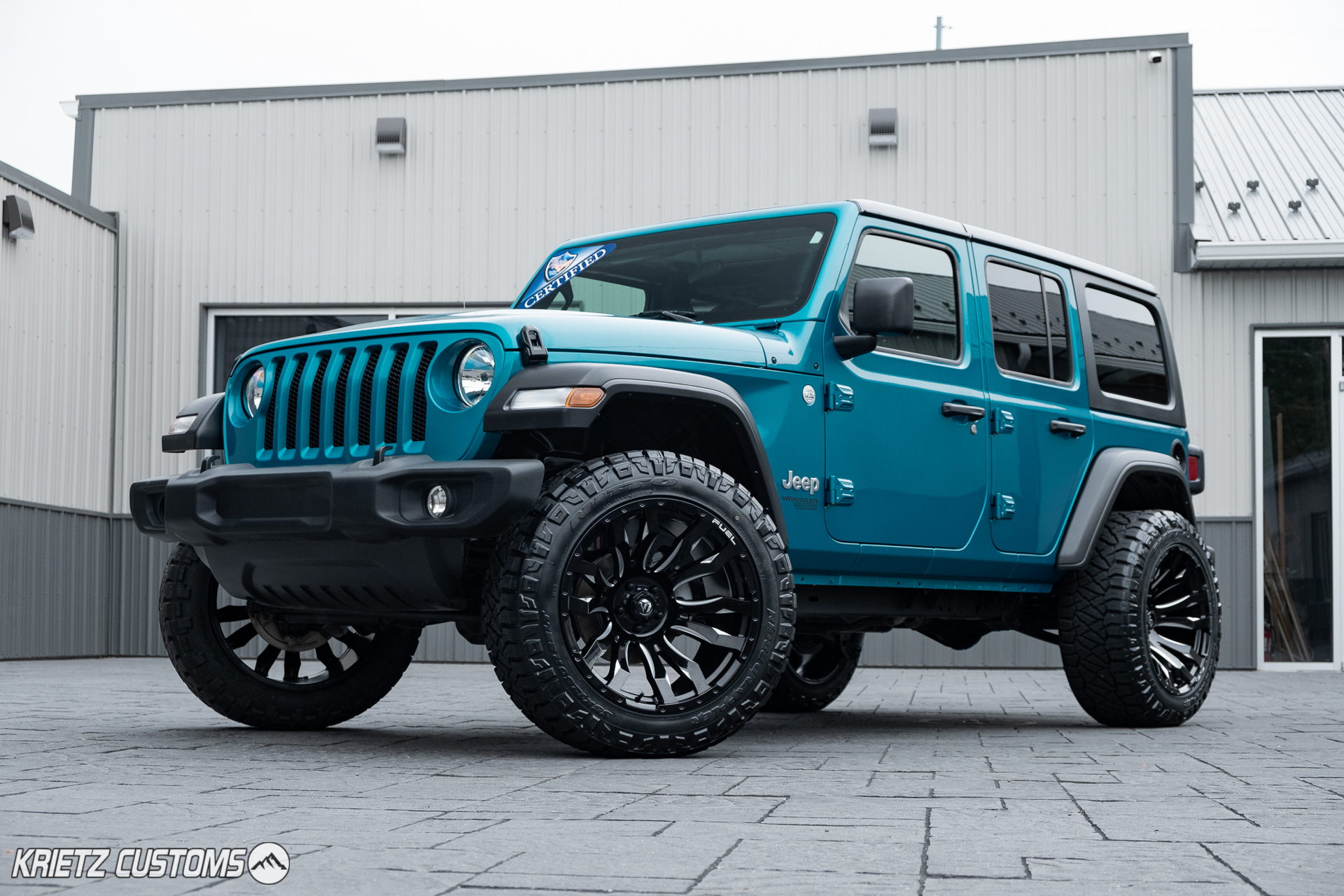 Lifted 2020 Jeep Wrangler with 22×12 Fuel Blitz Wheels and