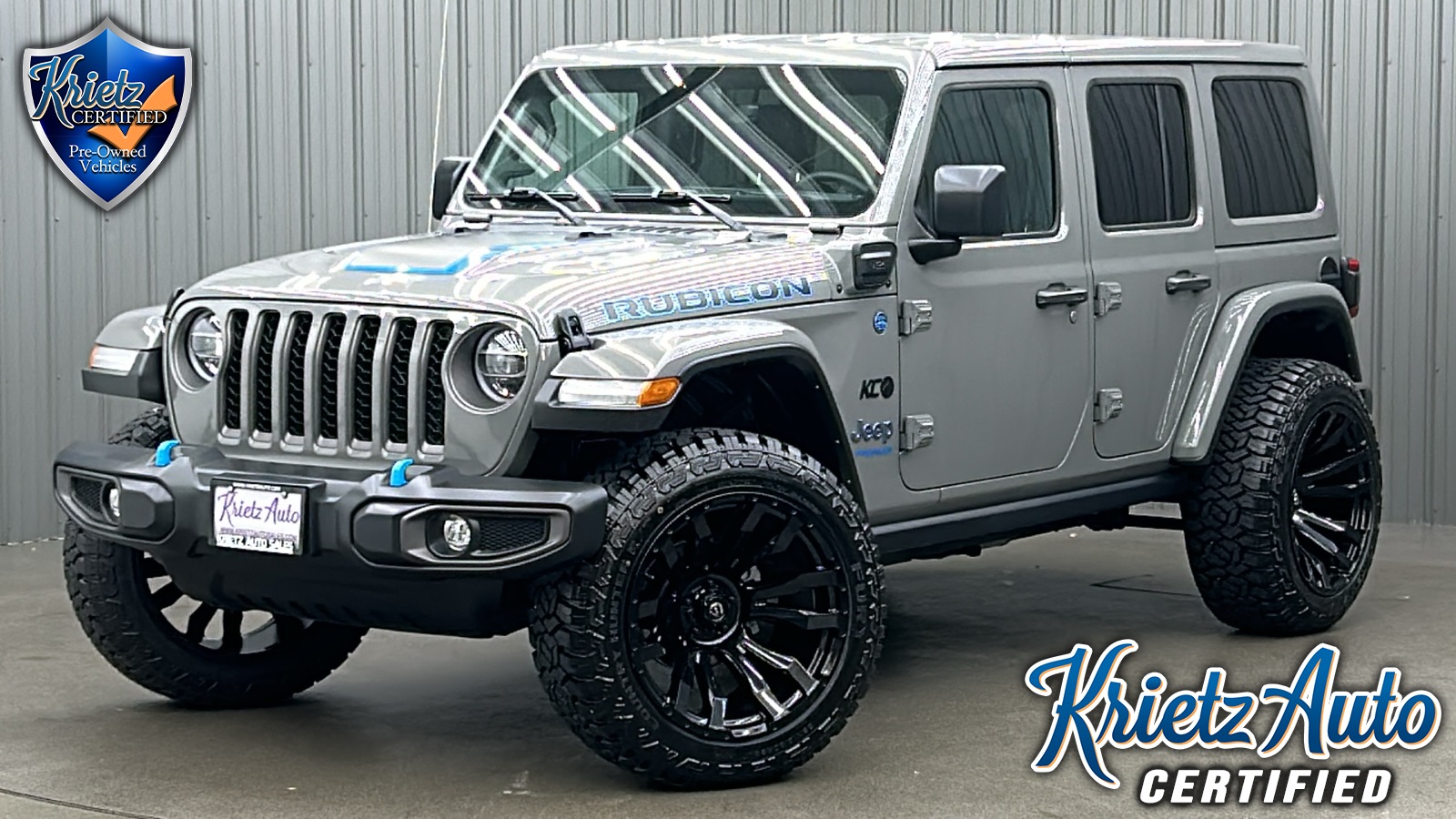 Lifted 2022 Jeep Wrangler Unlimited Rubicon 4xe w/ Cold Weather & Hard Top