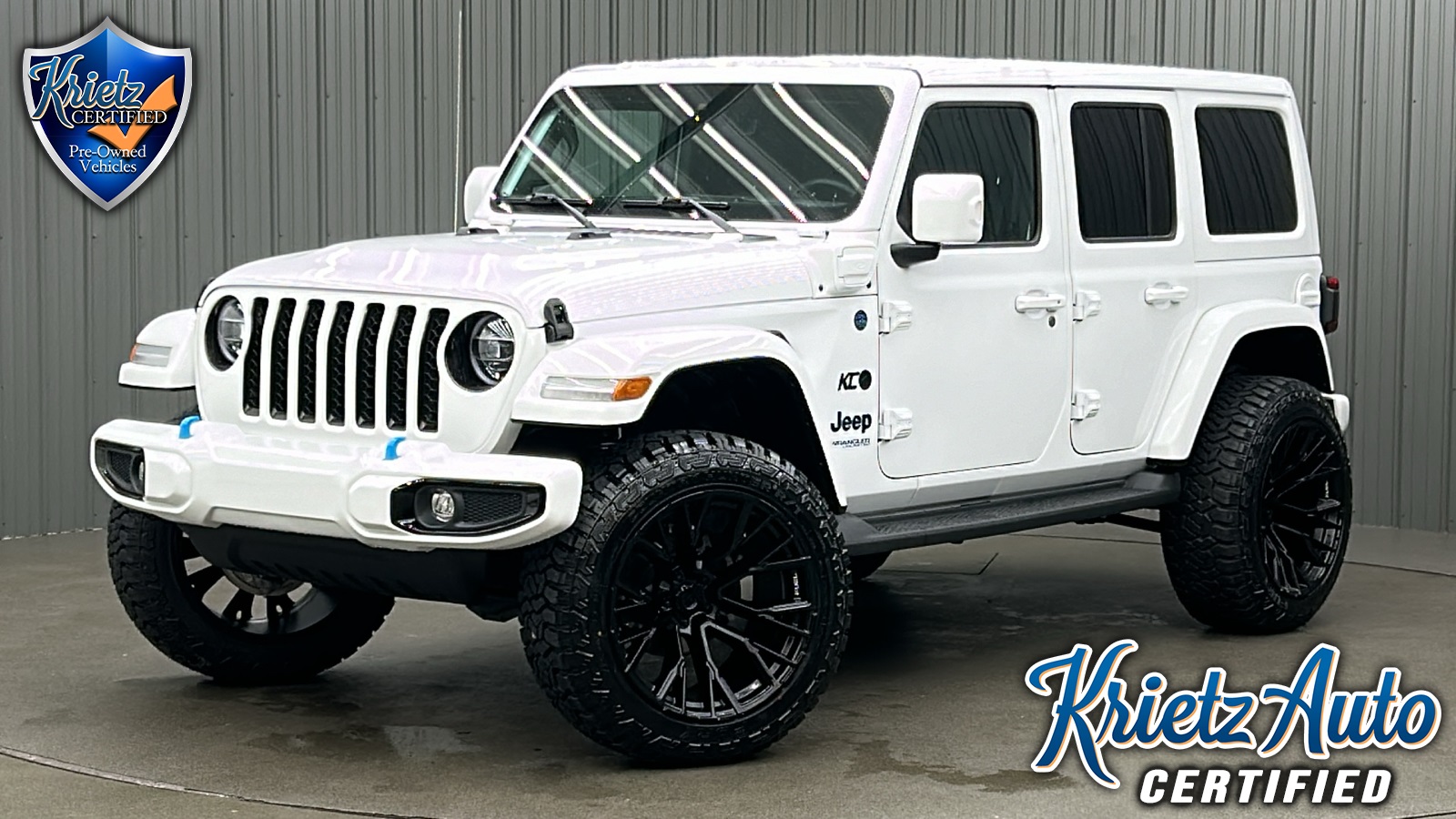 Lifted 2022 Jeep Wrangler Unlimited Sahara High Altitude 4xe w/ Cold Weather & Advanced Safety Pkgs