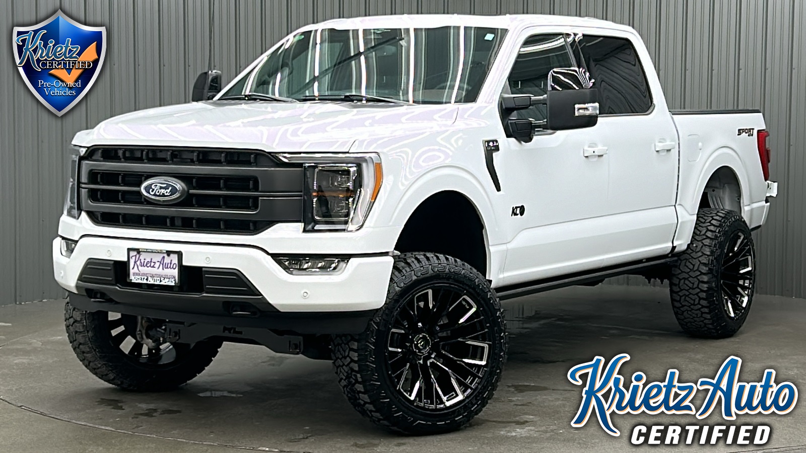 Lifted 2023 Ford F-150 Lariat Sport Package Short Bed w/ 502A & Moonroof