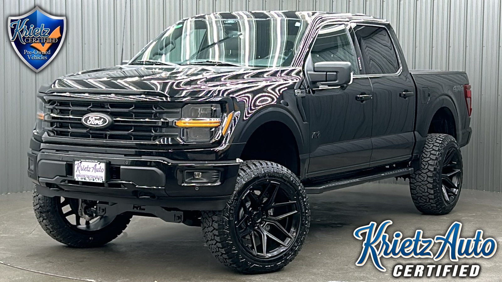 Lifted 2024 Ford F-150 XLT Black Package Plus Short Bed w/ 303A