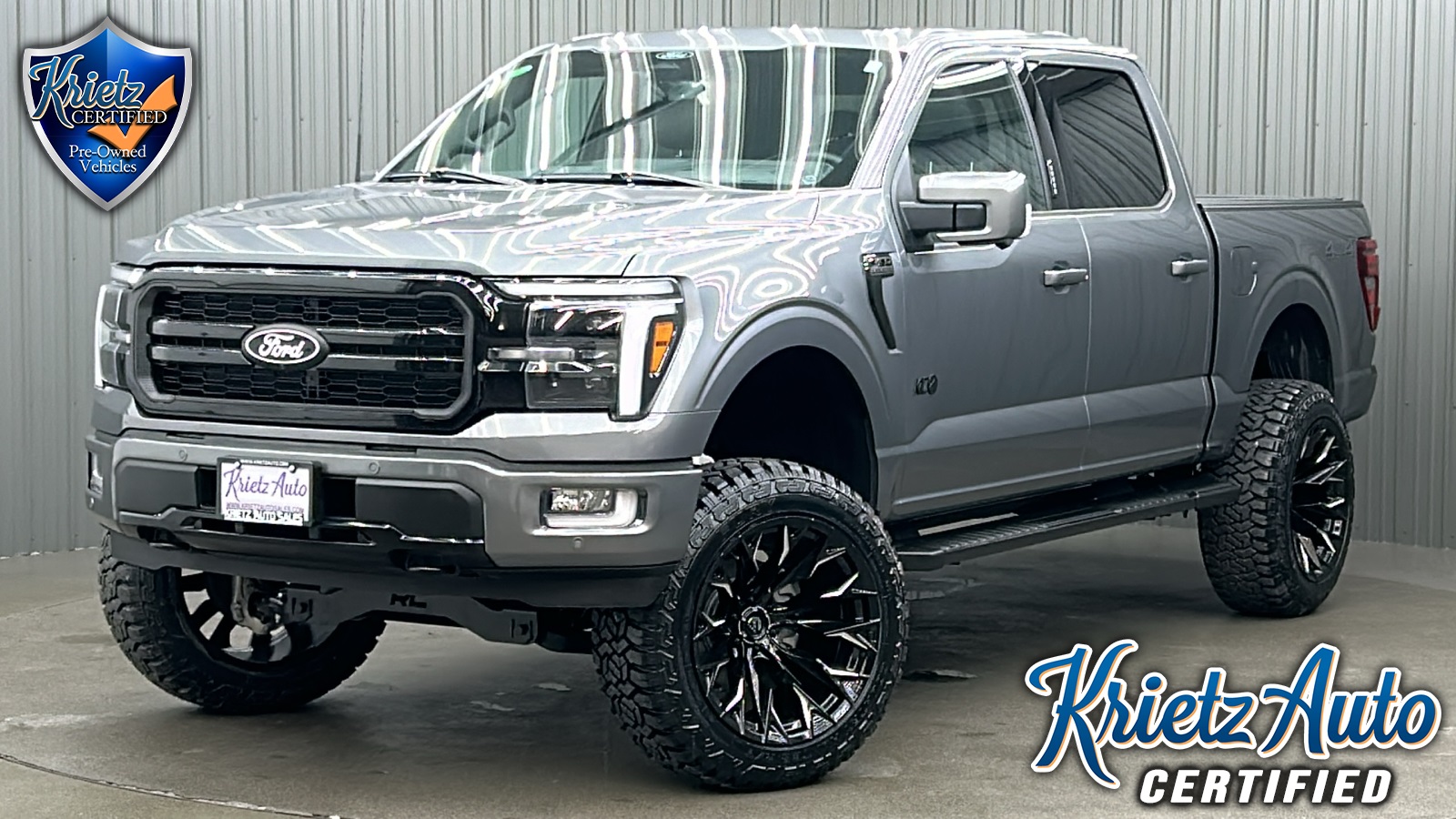 Lifted 2024 Ford F-150 Lariat Black Package Short Bed w/ 502A & Moonroof