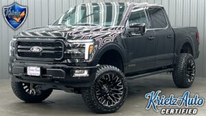 Lifted 2024 Ford F-150 Lariat Black Appearance Pkg Short Bed w/ 501A & Moonroof