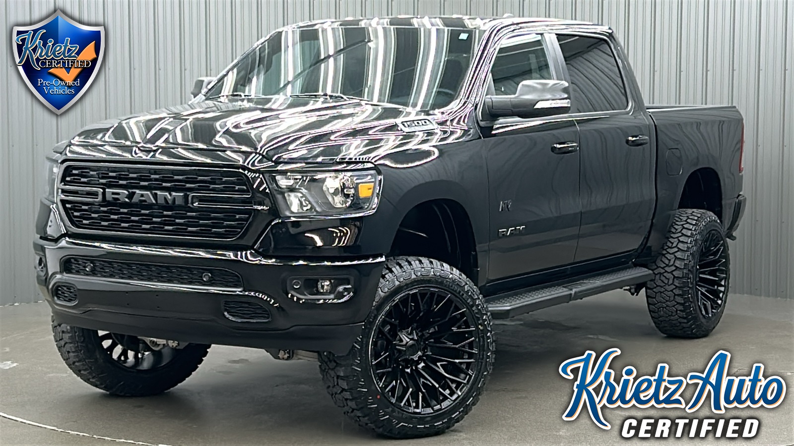 Lifted 2022 Ram 1500 Big Horn/Lone Star Short Bed Night Edition w/ Level B