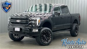 Lifted 2024 Ford F-150 Lariat Black Package Short Bed w/ 501A & Moonroof