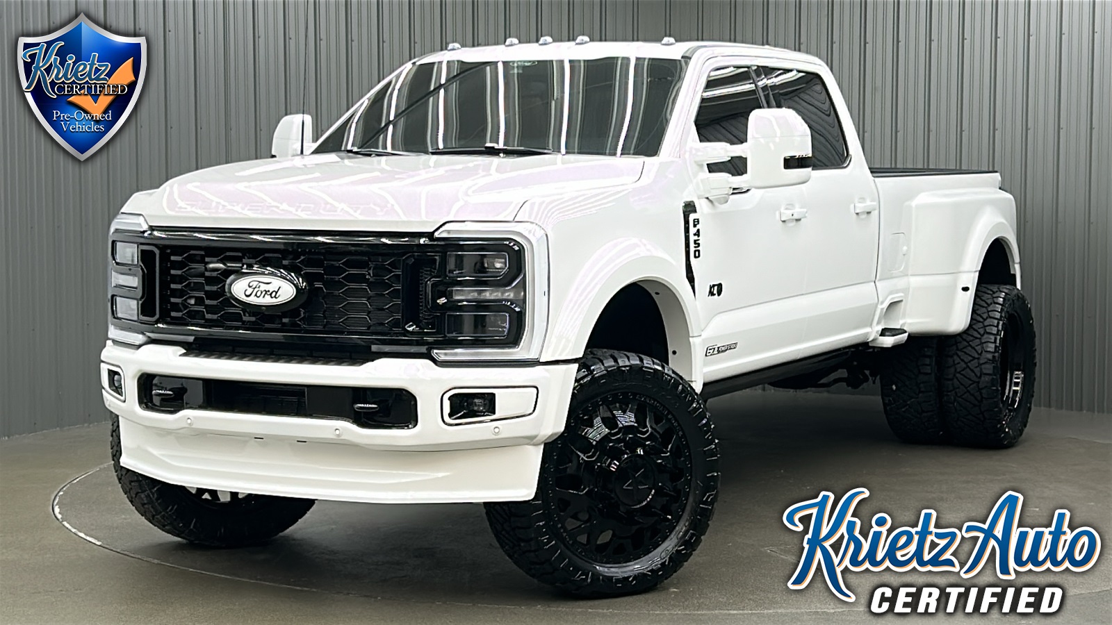 Lifted 2024 Ford F-450SD Platinum Long Bed FX4 w/ COLORMATCH, 773A & Moonroof