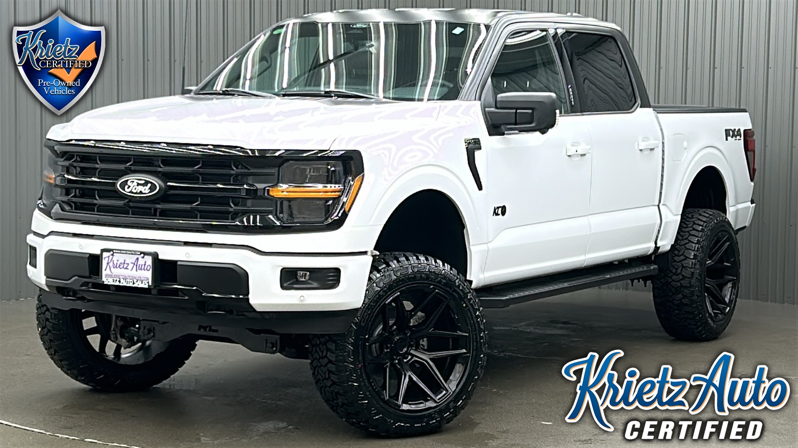 Lifted 2024 Ford F-150 XLT Black Pkg Short Bed FX4 w/ 302A