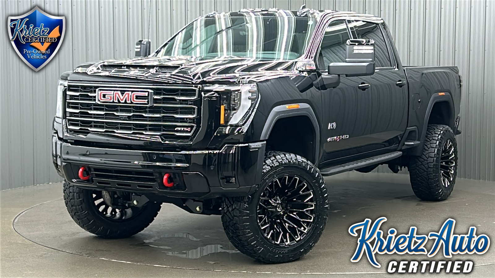 Lifted 2025 GMC Sierra 2500HD AT4 Plus Short Bed w/ Tech & Sunroof