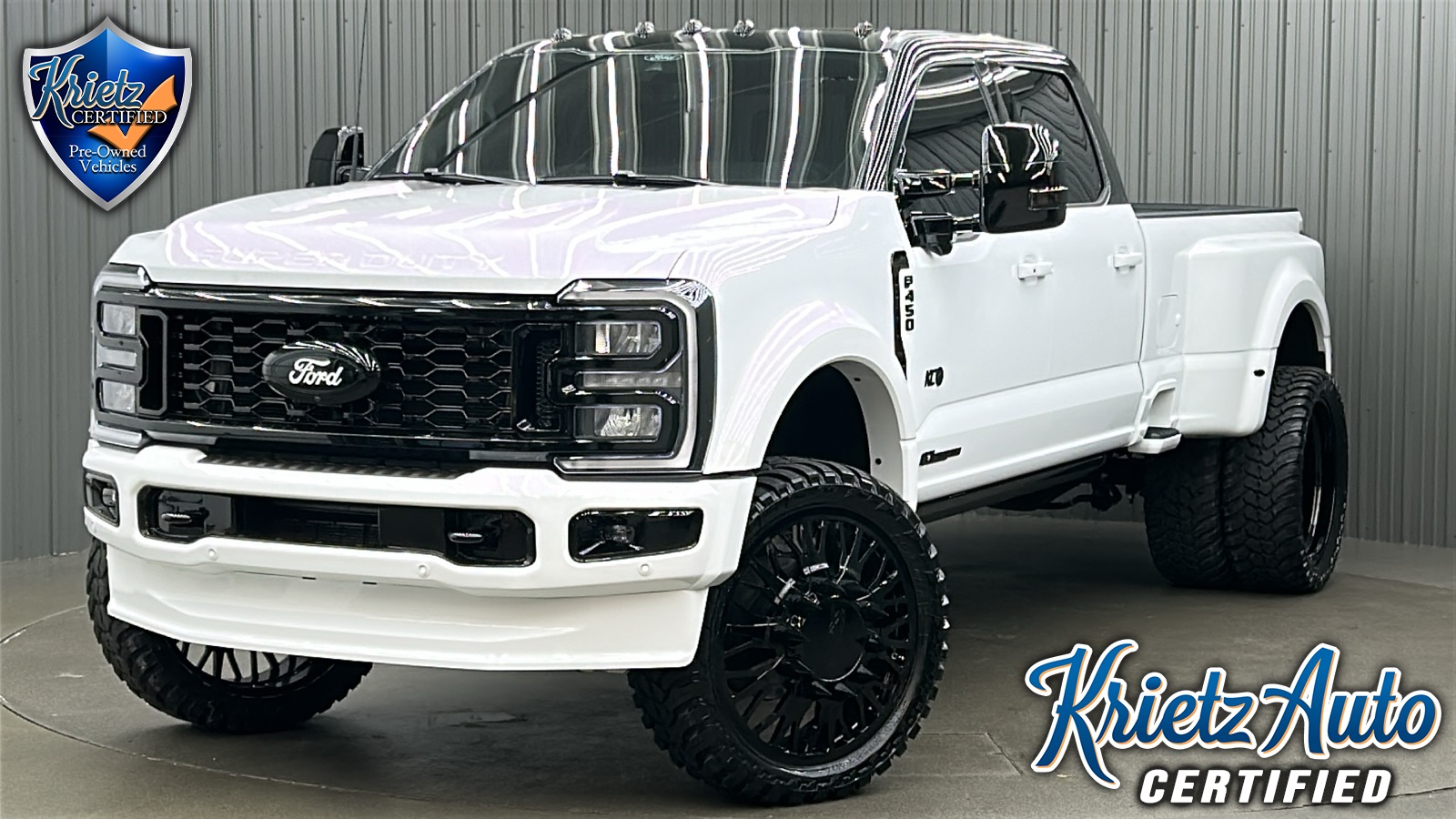 Lifted 2024 Ford F-450SD Lariat Ultimate Long Bed w/ COLORMATCH, 678A & Moonroof