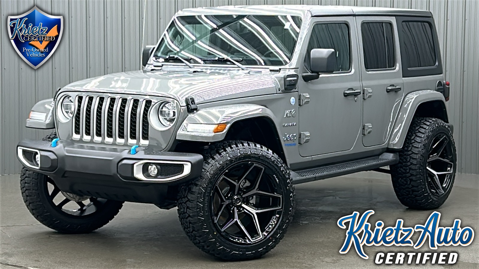 Lifted 2022 Jeep Wrangler Unlimited Sahara 4xe w/ Hard Top