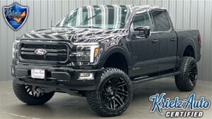Lifted 2024 Ford F-150 Lariat Black Package Short Bed w/ 502A & Moonroof