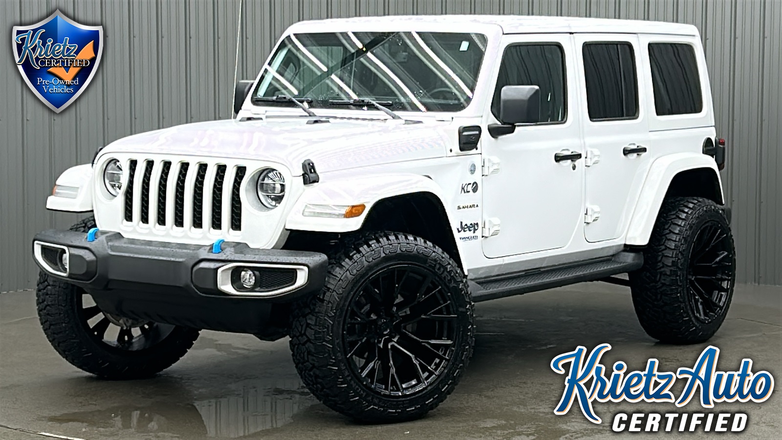 Lifted 2022 Jeep Wrangler Unlimited Sahara 4xe w/ Cold Weather & Hard Top