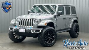 Lifted 2023 Jeep Wrangler Sahara 4xe w/ Cold Weather & Sky Top