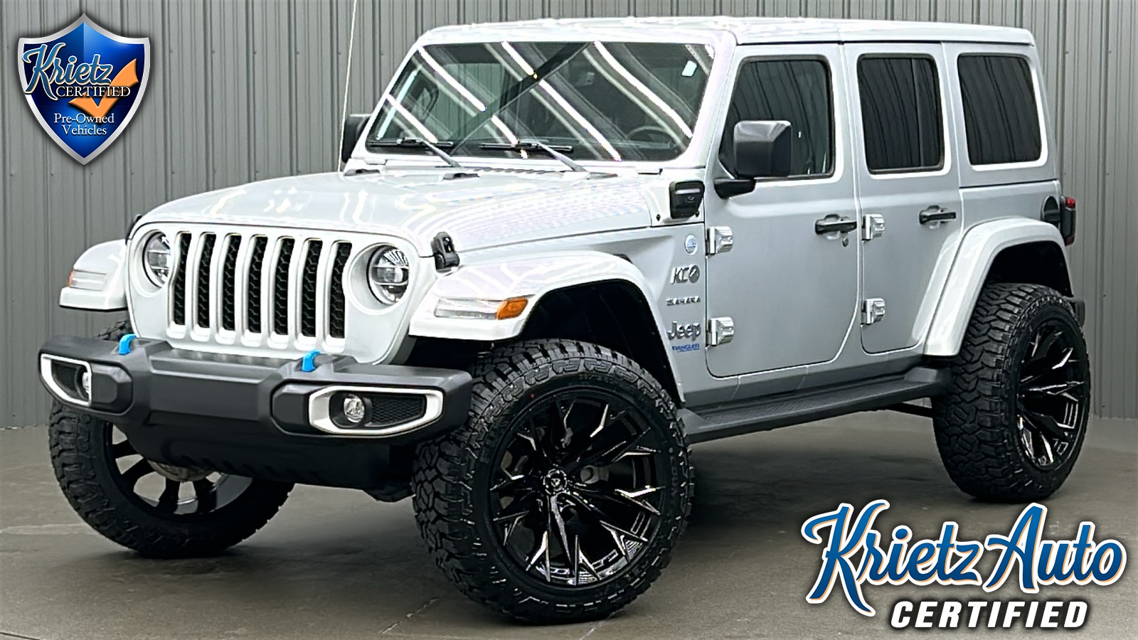 Lifted 2022 Jeep Wrangler Unlimited Sahara 4xe w/ Cold Weather & Hard Top