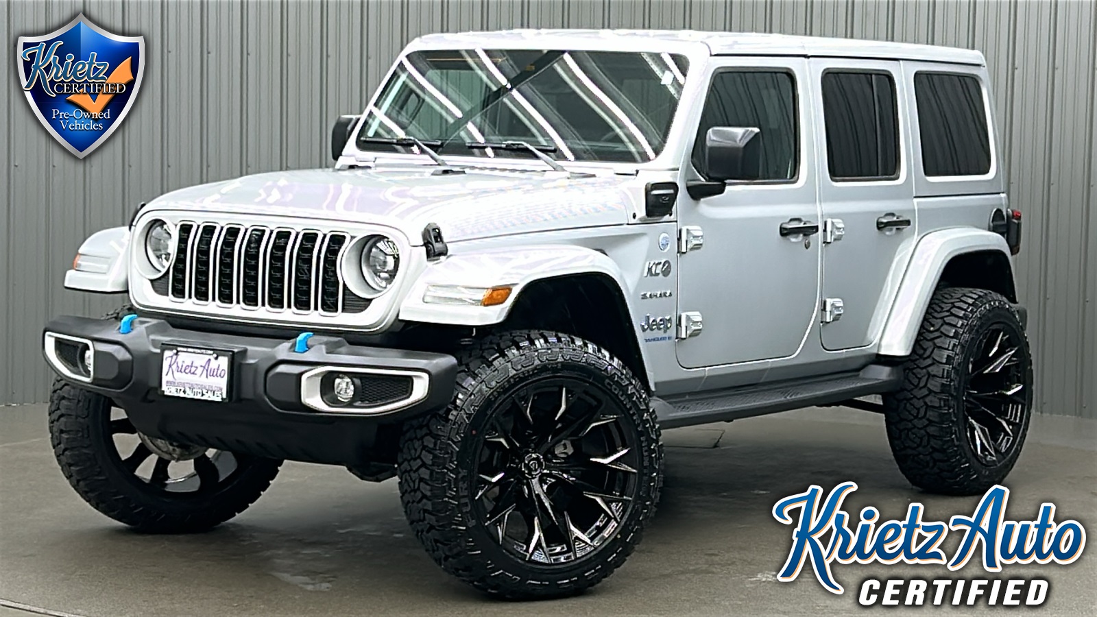 Lifted 2024 Jeep Wrangler Sahara 4xe w/ Tech, Safety & Hard Top