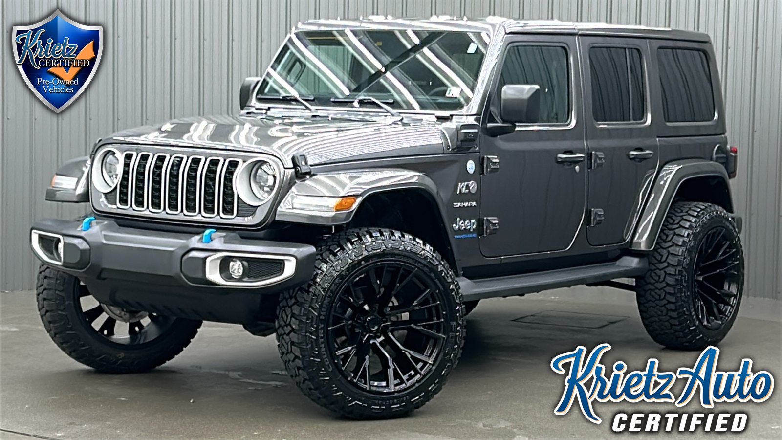 Lifted 2024 Jeep Wrangler Sahara 4xe w/ Tech & Hard Top