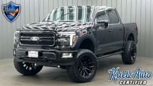 Lifted 2024 Ford F-150 Lariat Black Pkg Short Bed w/ 501A & Moonroof
