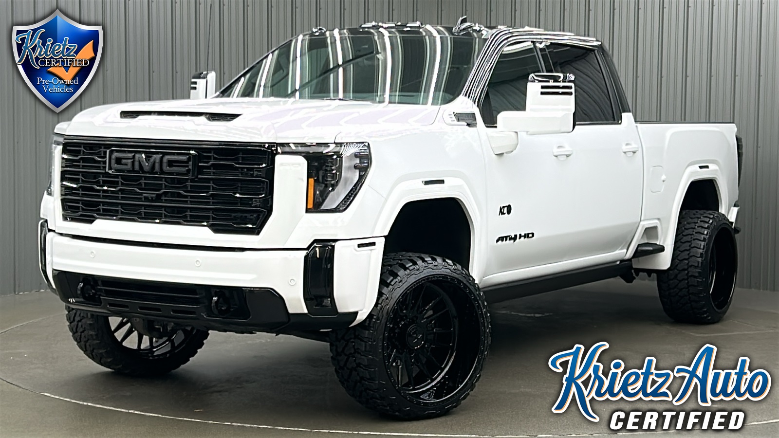 Lifted 2025 GMC Sierra 2500HD AT4 Premium Plus Short Bed w/ COLORMATCH, Tech & Sunro