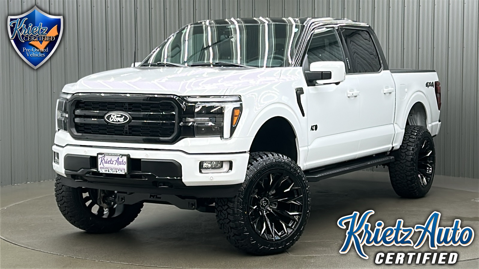 Lifted 2024 Ford F-150 Lariat Black Package Short Bed w/ 501A & Moonroof