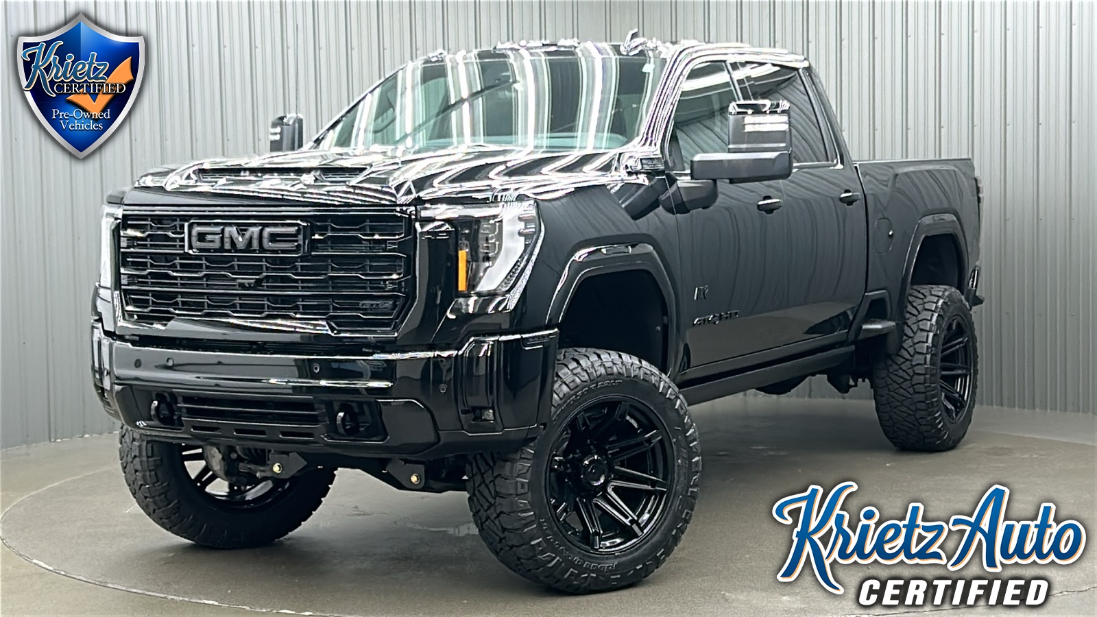 Lifted 2025 GMC Sierra 2500HD AT4 Premium Plus Short Bed w/COLORMATCH,Tech & Sunroof