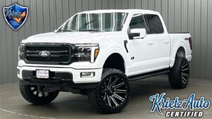 Lifted 2024 Ford F-150 Lariat Black Package Short Bed w/ 501A & Moonroof