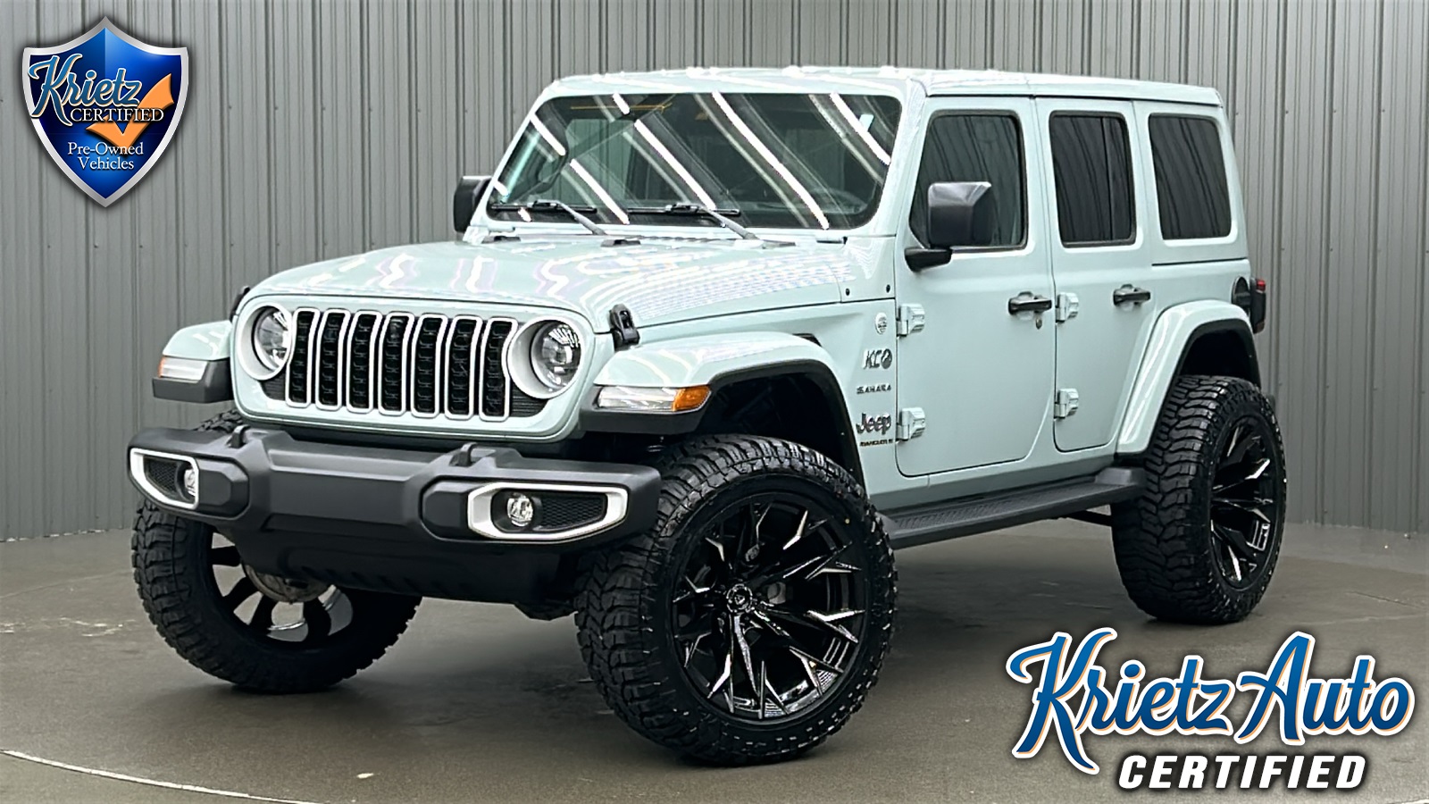 Lifted 2024 Jeep Wrangler Sahara w/ Tech, Safety & Hard Top