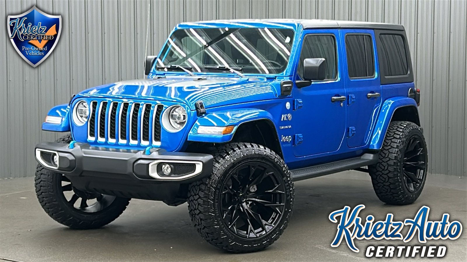 Lifted 2022 Jeep Wrangler Unlimited Sahara 4xe w/ Cold Weather & Hard Top