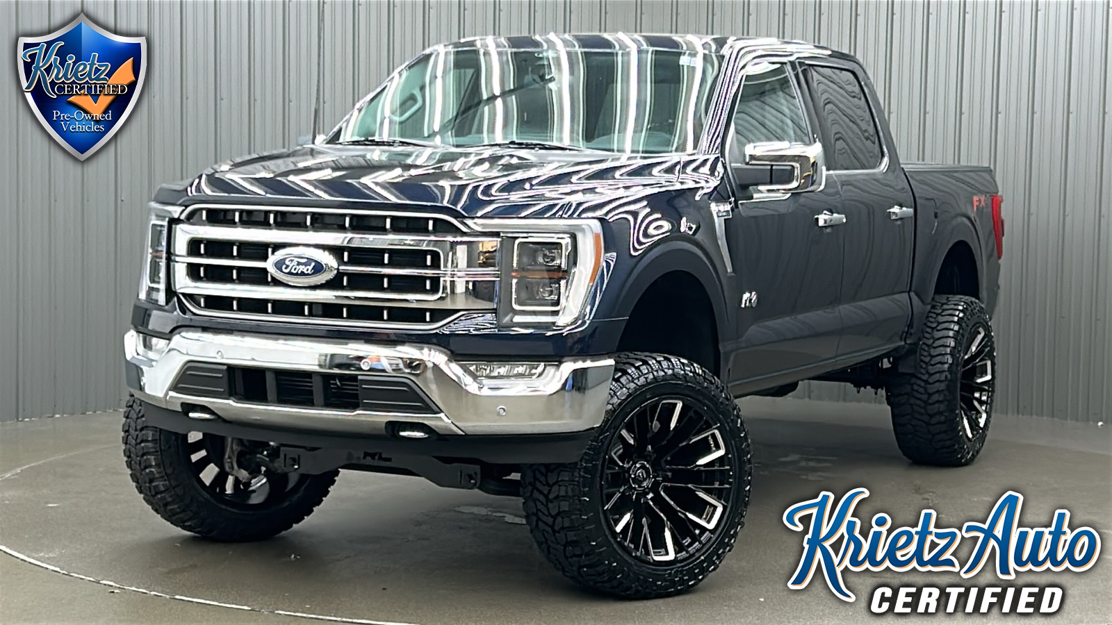 Lifted 2022 Ford F-150 Lariat Chrome Package FX4 Short Bed w/ 502A & Moonroof