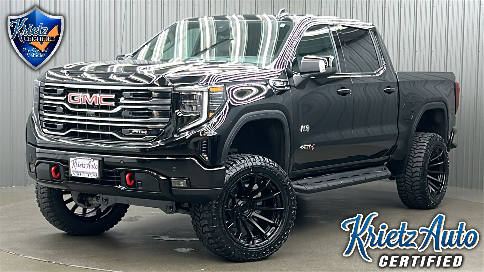 Lifted 2025 GMC Sierra 1500 AT4 Premium Short Bed w/ Tech & Sunroof