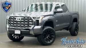 Lifted 2025 Toyota Tundra Platinum Short Bed w/ Power Steps & Sunroof