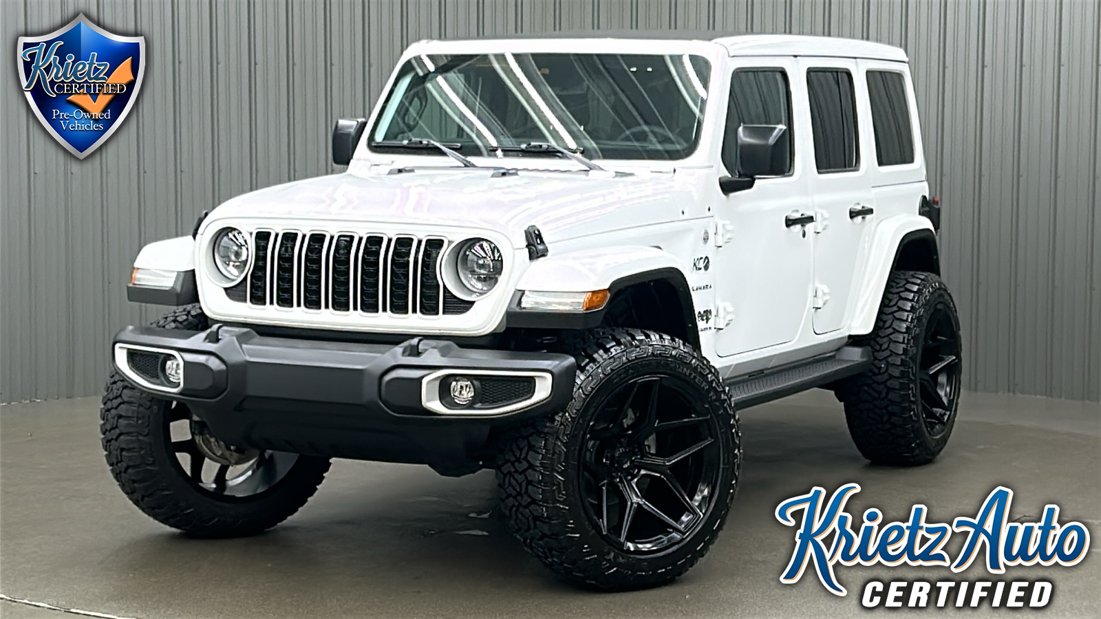 Lifted 2024 Jeep Wrangler Sahara w/ Tech, Safety & Sky Top