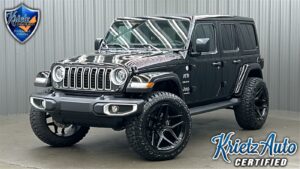 Lifted 2024 Jeep Wrangler Sahara w/ Safety, Tech & Power Sky Top
