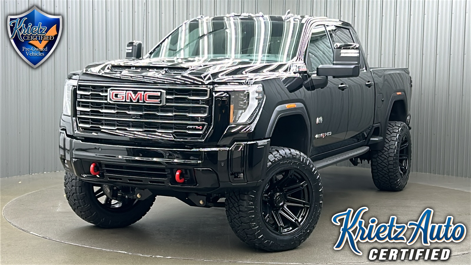 Lifted 2025 GMC Sierra 2500HD AT4 Premium Plus Short Bed w/ Tech & Sunroof
