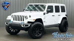 Lifted 2022 Jeep Wrangler Unlimited Sahara 4xe w/ Safety Pkg & Power Sky Top