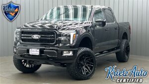 Lifted 2024 Ford F-150 Lariat Black Package Short Bed w/ 502A & Moonroof