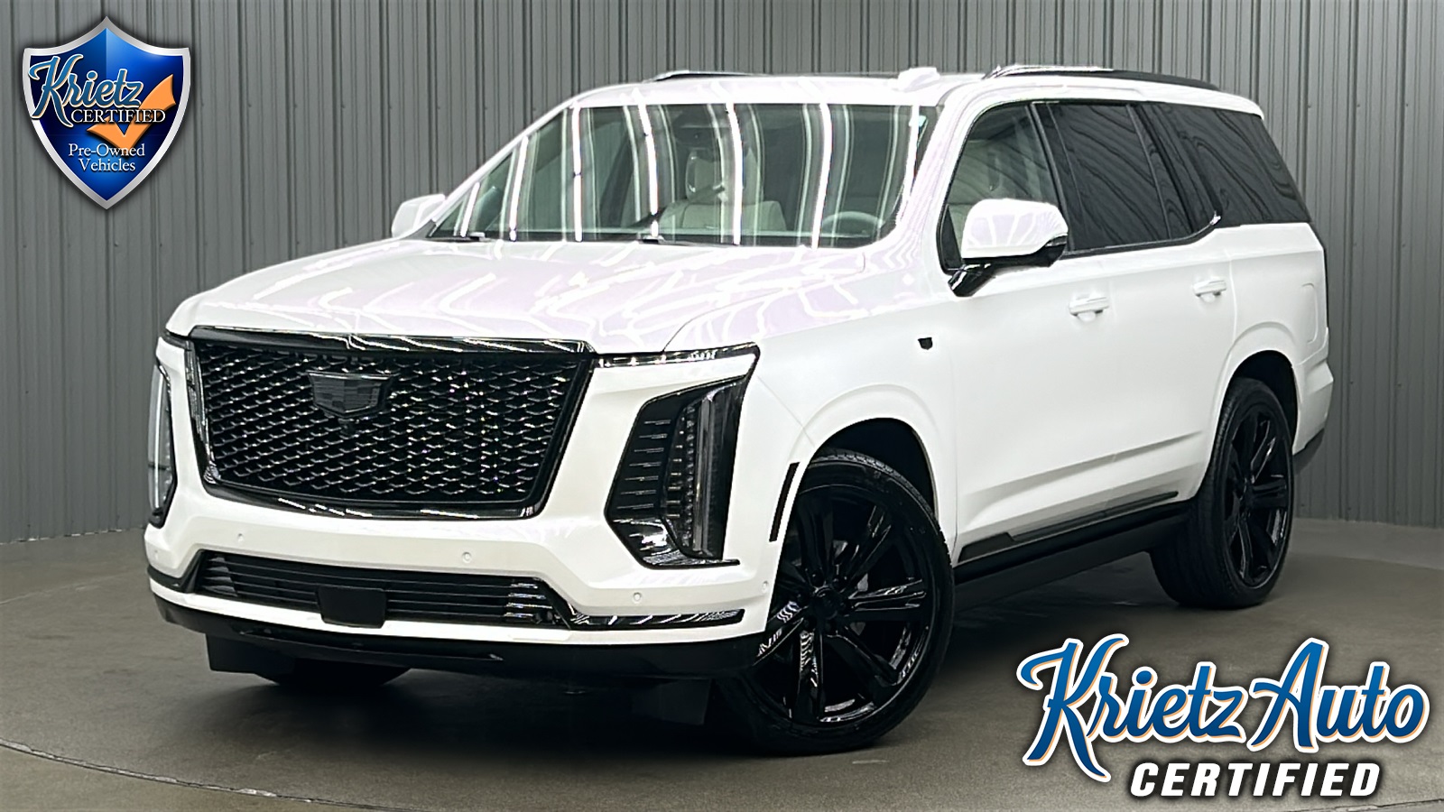 2025 Cadillac Escalade Sport Platinum w/ Black 24″ Wheels, Rear Media & Sunroof
