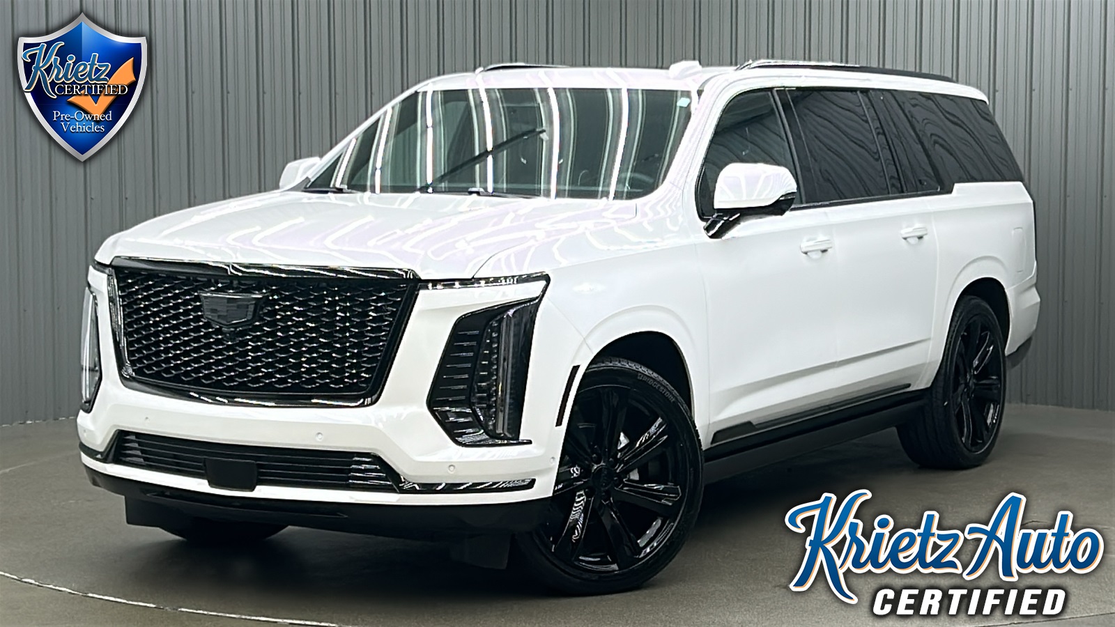 2025 Cadillac Escalade ESV Sport w/ Touring Pkg, Black 24″ Wheels & Sunroof
