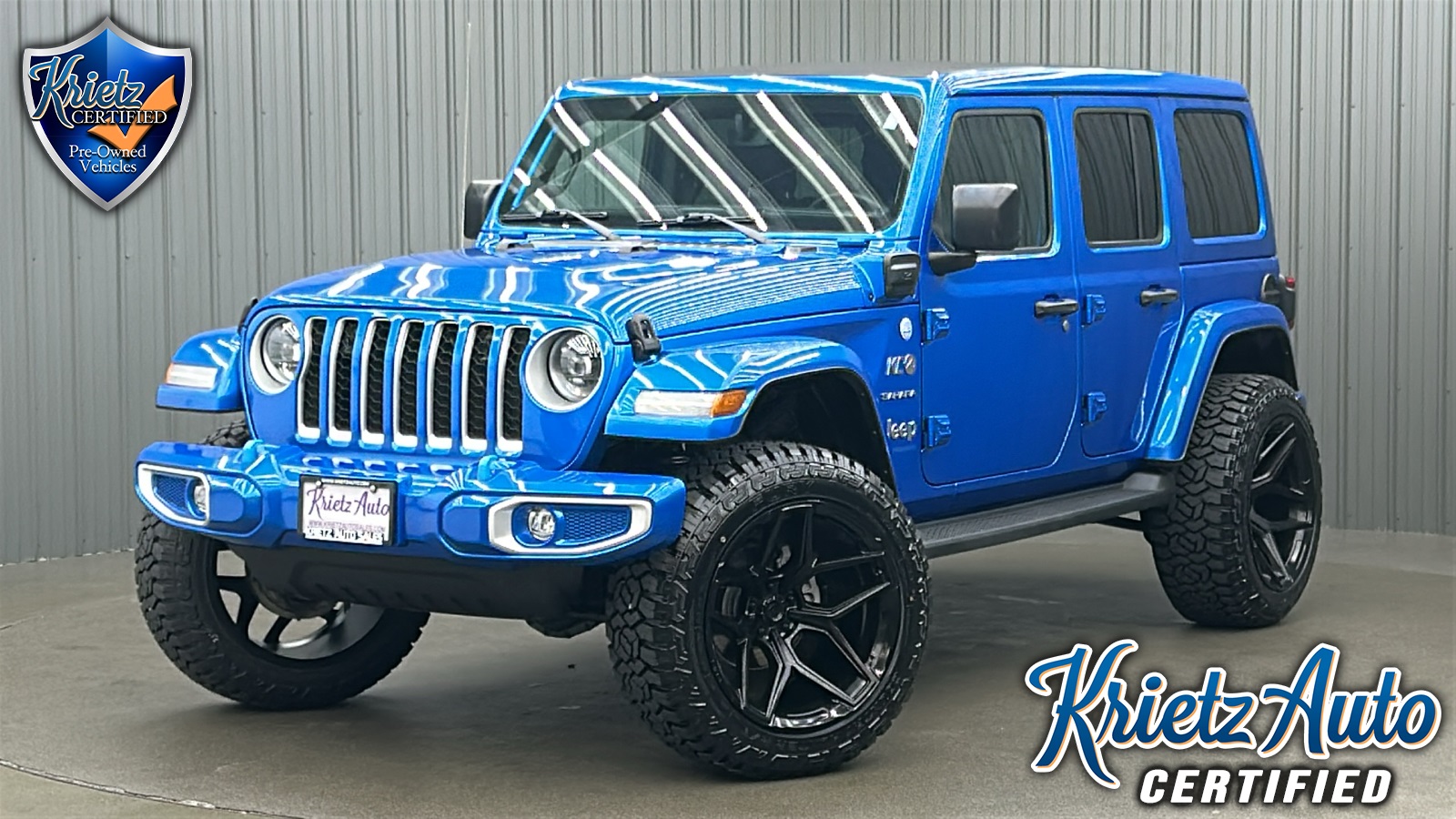 Lifted 2023 Jeep Wrangler Sahara 4xe w/ Power Sky Top