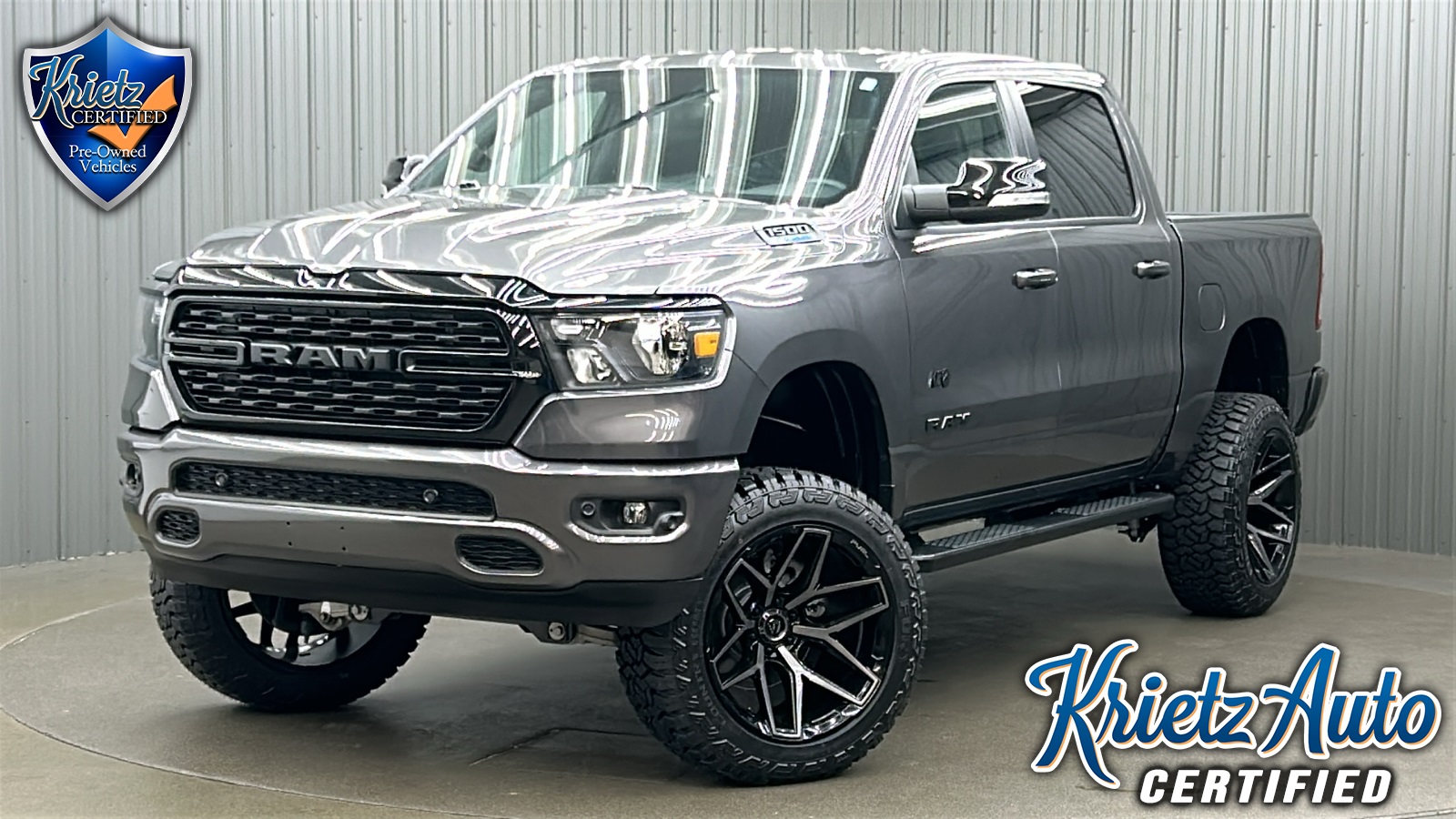 Lifted 2022 Ram 1500 Big Horn/Lone Star Night Edition Short Bed w/ Level 2 Pkg