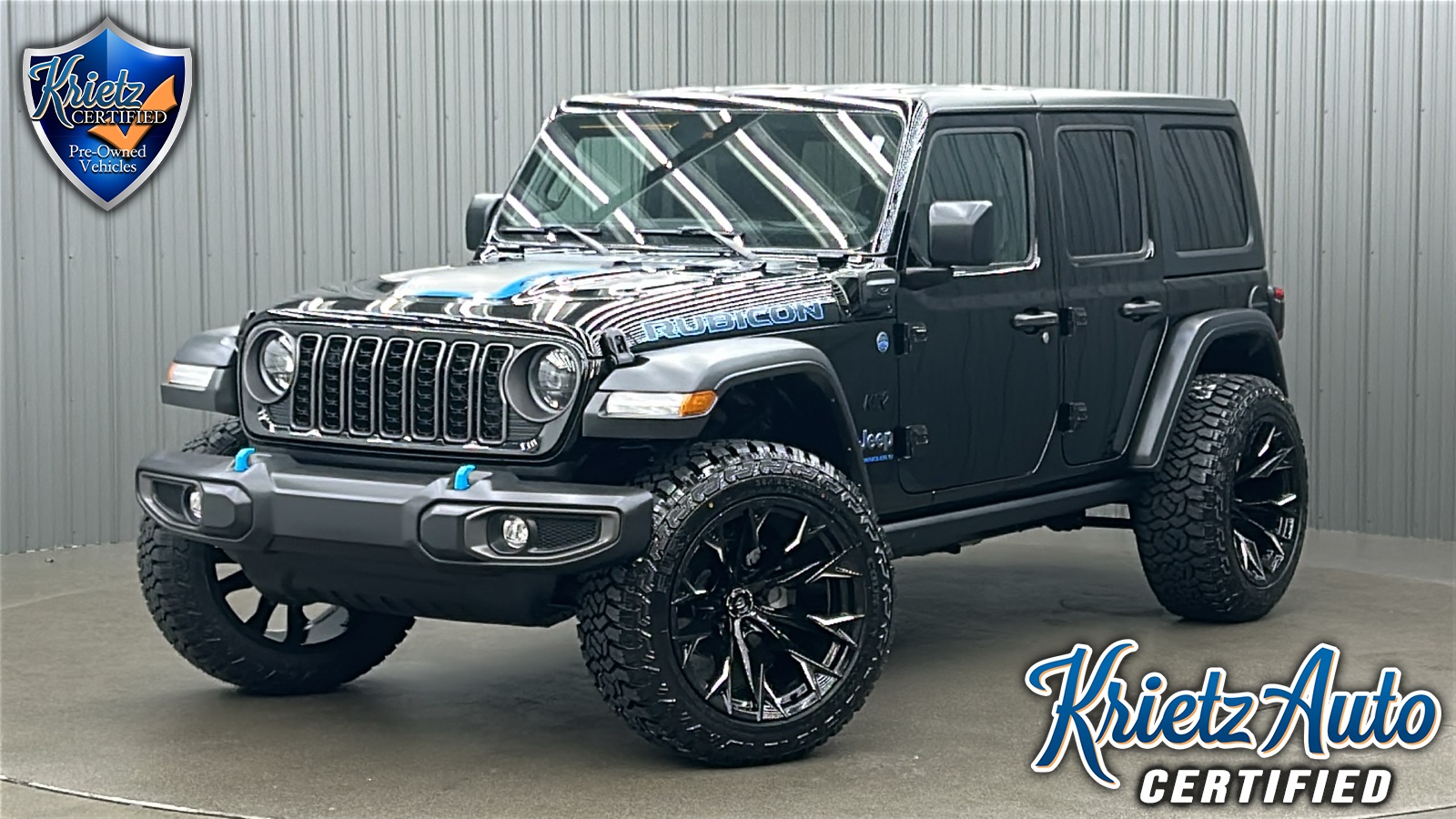 Lifted 2024 Jeep Wrangler Rubicon 4xe w/ Convenience, Safety & Hard Top