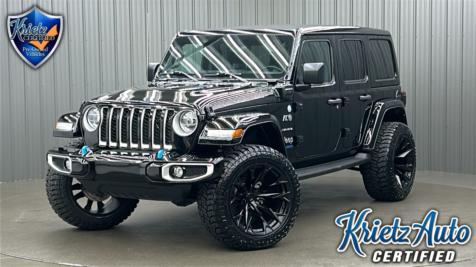 Lifted 2022 Jeep Wrangler Unlimited Sahara 4xe w/ Sky Top