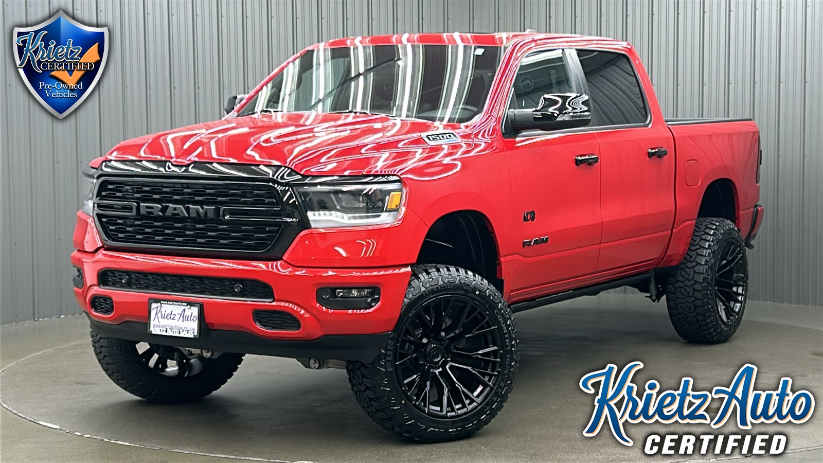 Lifted 2023 Ram 1500 Big Horn/Lone Star Night Edition Short Bed w/ Level B & Sunroof